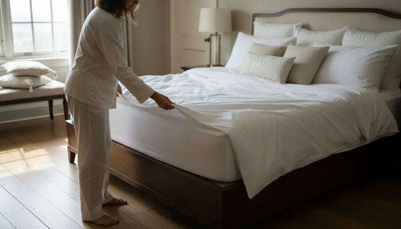 Procédure installation draps coton pour lit haut de gamme