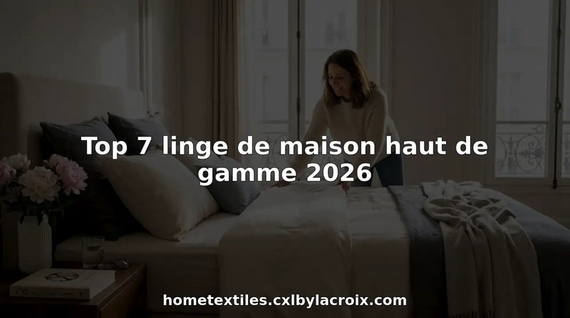 Top 7 linge de maison haut de gamme 2026