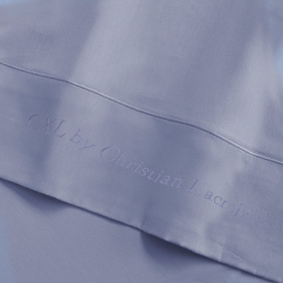 Flat sheet cotton satin - Uni 1 baratta Blue 02