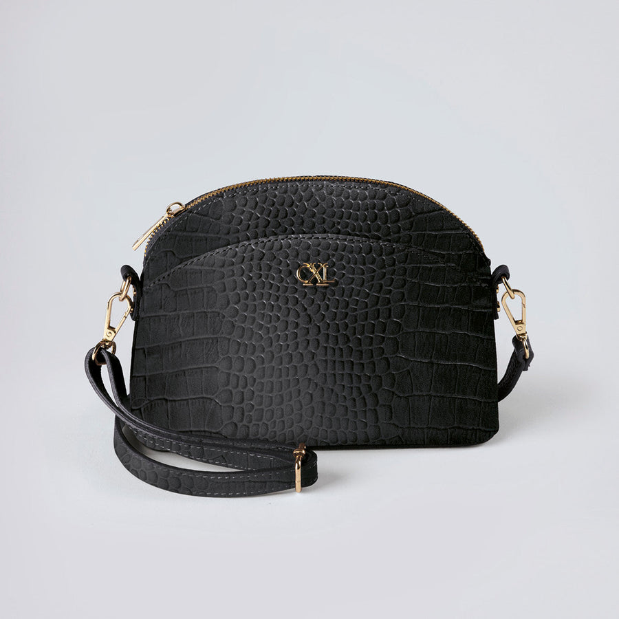 Sac bandoulière Malesherbes en cuir croco