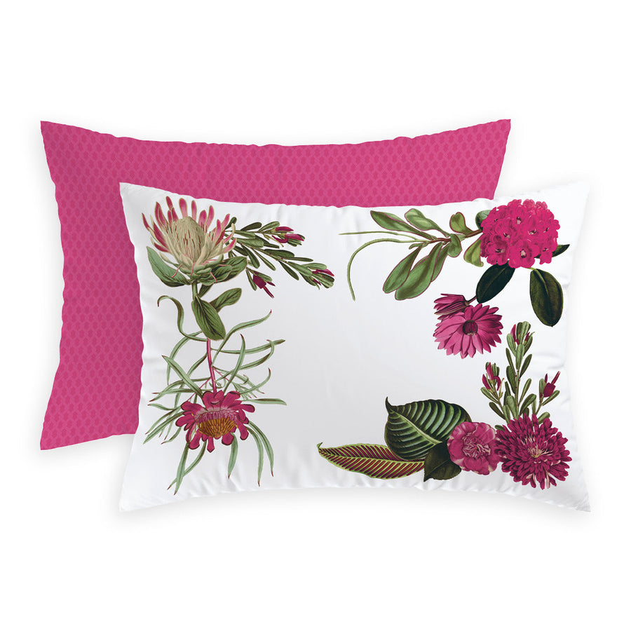 Kopfkissenbezug(en) Baumwollsatin - Garden Fuchsia
