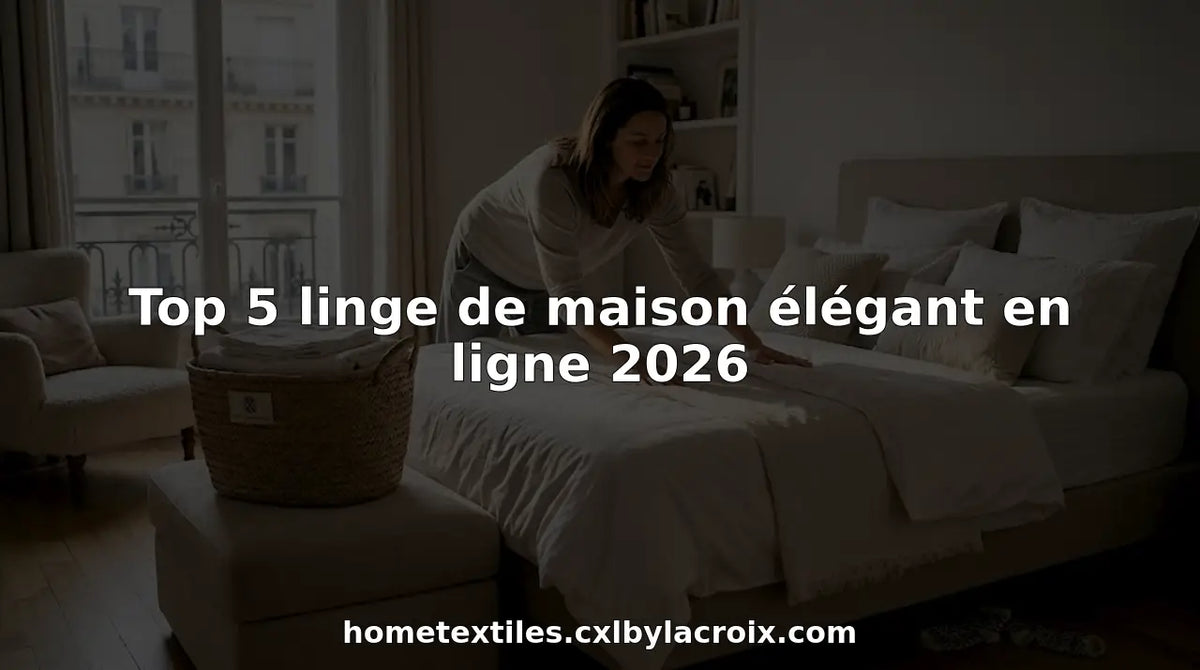 Top 5 linge de maison élégant en ligne 2026