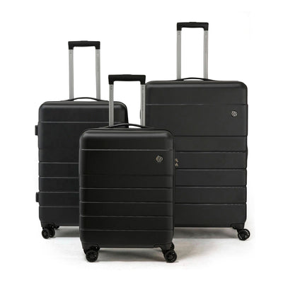 Set de 3 valises rigides avec 4 roulettes  - Toulouse Noir