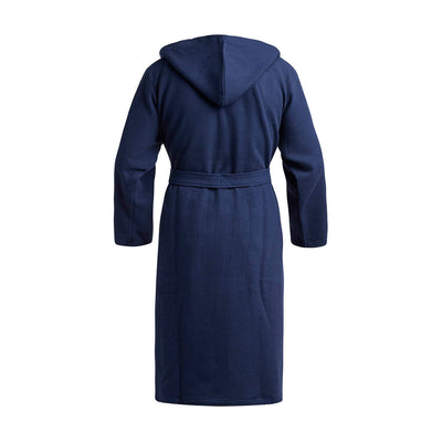 Hooded bathrobe - Nid d'abeille Dark blue