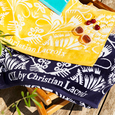 Beach towel Love Stories Yellow - 90 x 180 cm