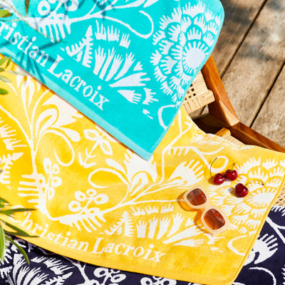 Beach towel Love Stories Turquoise - 90 x 180 cm