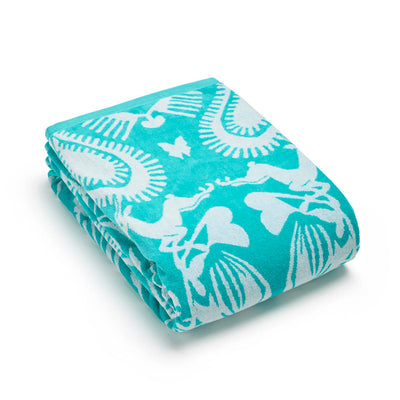 Beach towel Love Stories Turquoise - 90 x 180 cm