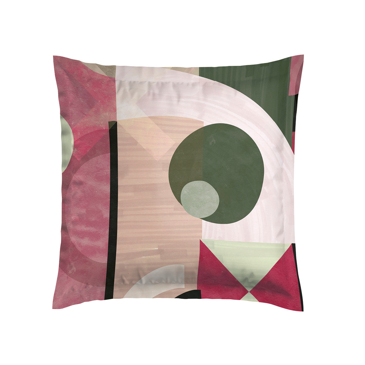 Pillowcase(s) cotton satin - Collage Wild berry