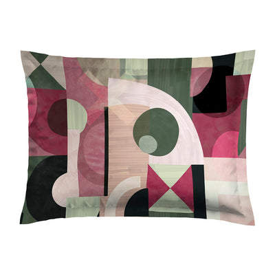 Pillowcase(s) cotton satin - Collage Wild berry