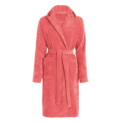 Hooded bathrobe - Hibiscus Pink 