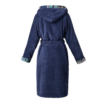 Hooded bathrobe - Zanzibar Navy blue