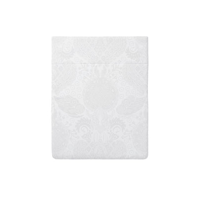Drap plat satin de coton rayure tissé Jacquard - Blanc - CXL by Christian Lacroix Maison