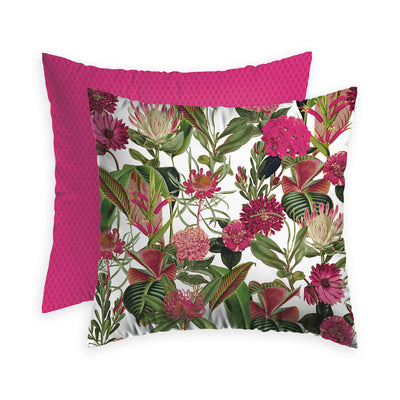 Taie(s) d'oreiller satin de coton - Garden fuchsia