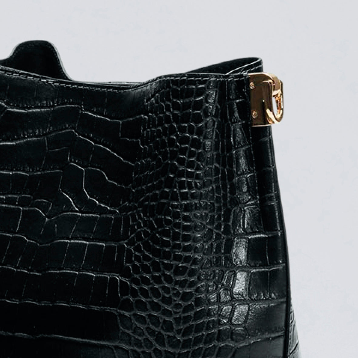 Croco leather shoulder bag - Versailles