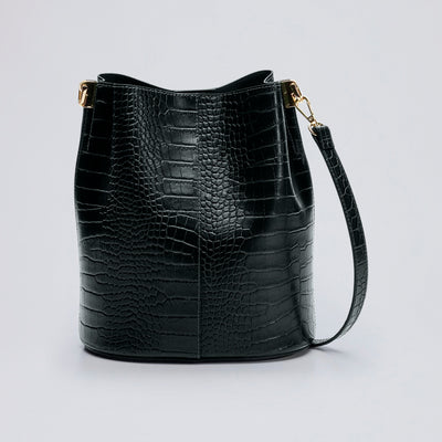 Croco leather shoulder bag - Versailles