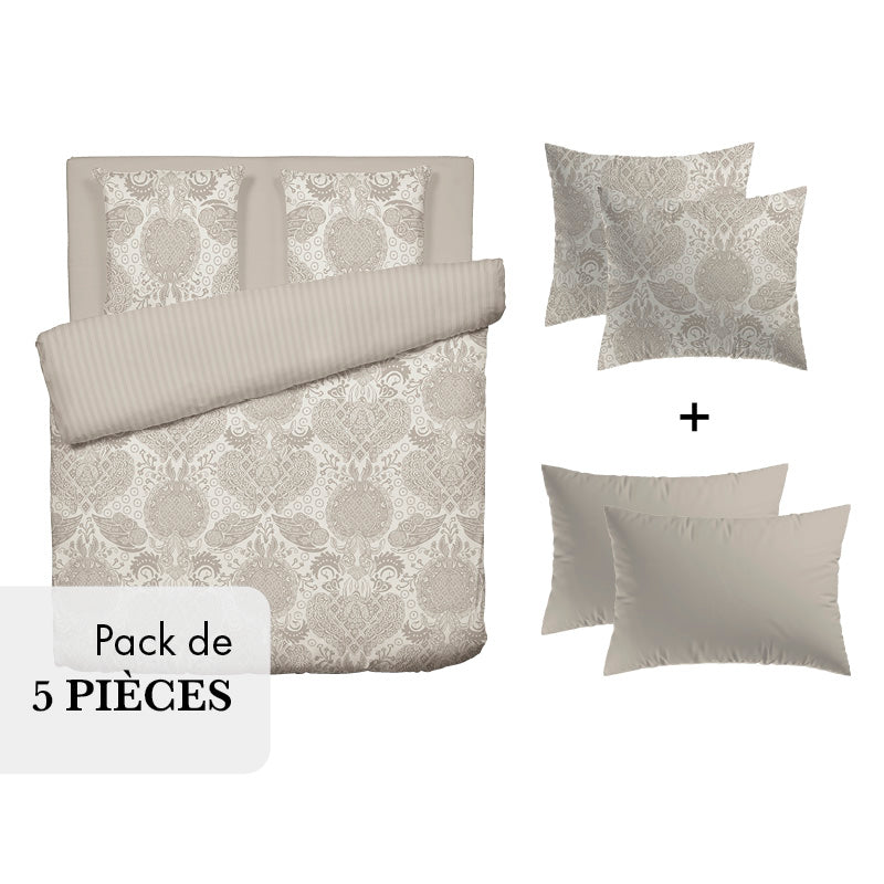 Pack Sommeil Harmonieux - Arles Taupe - CXL by Christian Lacroix Maison