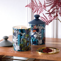 Bougie parfumée en pot de porcelaine - Zanzibar Gris foncé - Poudre de saffran - durée de combustion 65h - 315 g - CXL by Christian Lacroix Maison