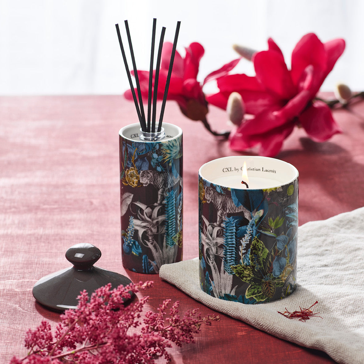 Diffuseur en porcelaine Zanzibar  Gris foncé - Poudre de saffran - 100 ml - CXL by Christian Lacroix Maison