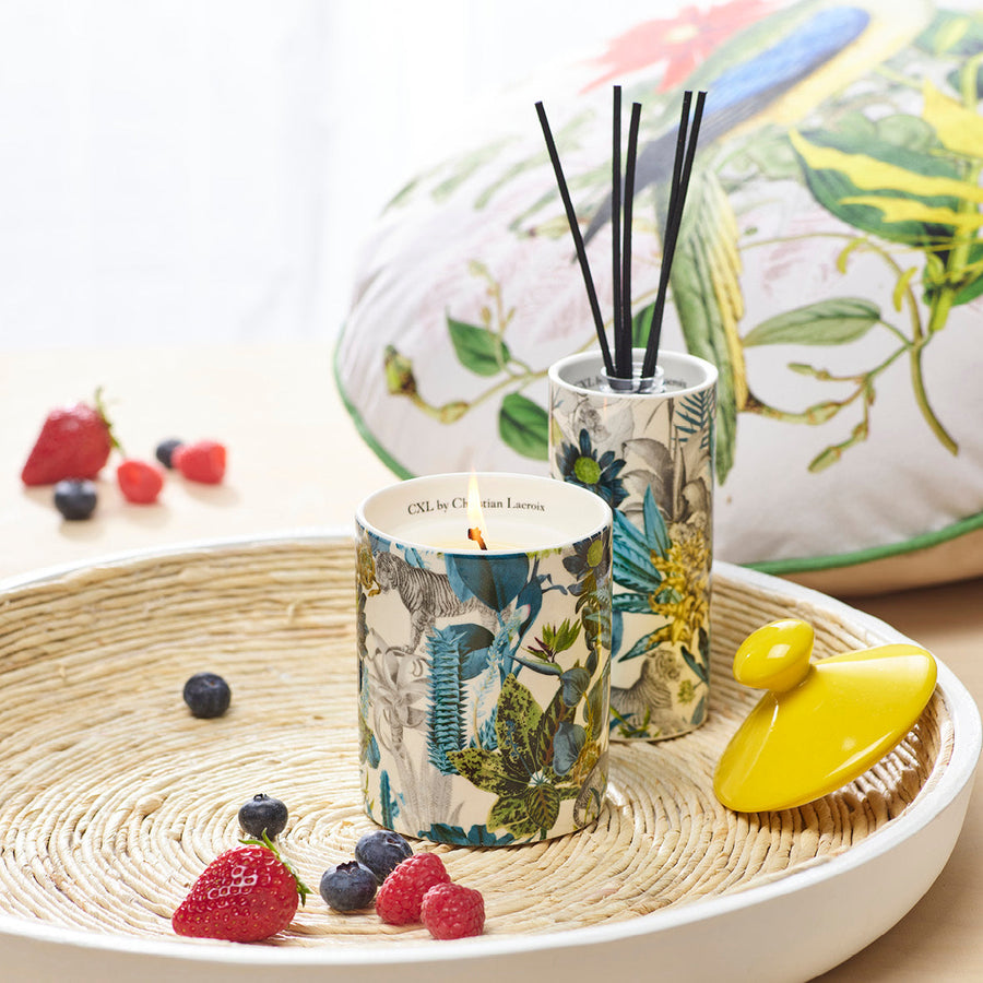 Diffuseur en porcelaine Zanzibar  Jaune - Fruits rouges - 100 ml