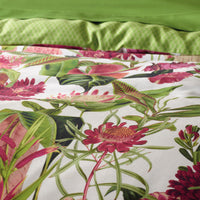 Drap-housse satin de coton - Garden Micro vert
