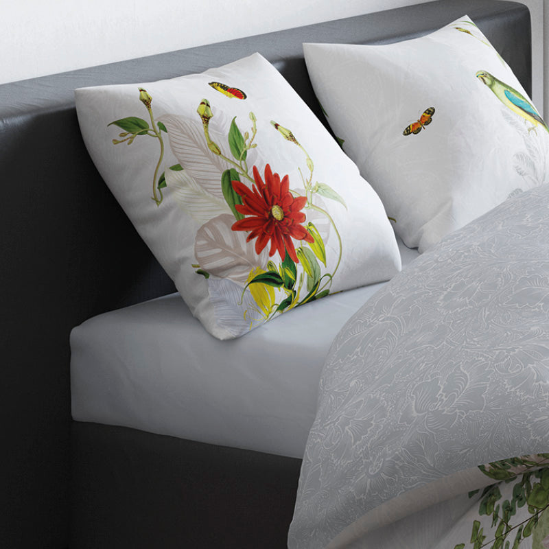 Drap-housse satin de coton - Gris Perle - CXL by Christian Lacroix Maison