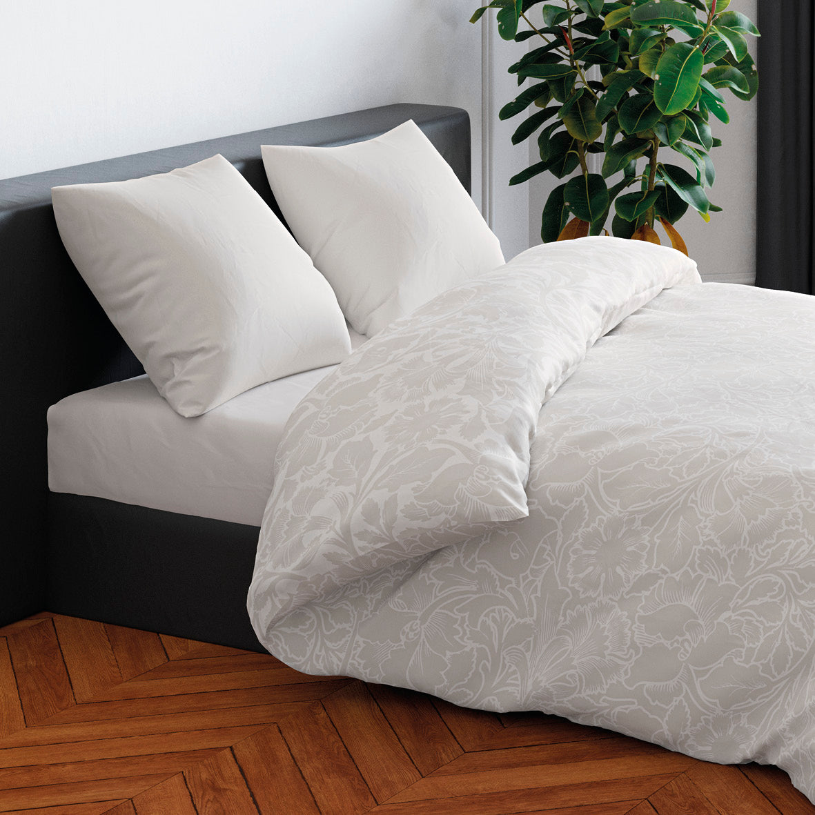 Drap-housse satin de coton - Taupe - CXL by Christian Lacroix Maison