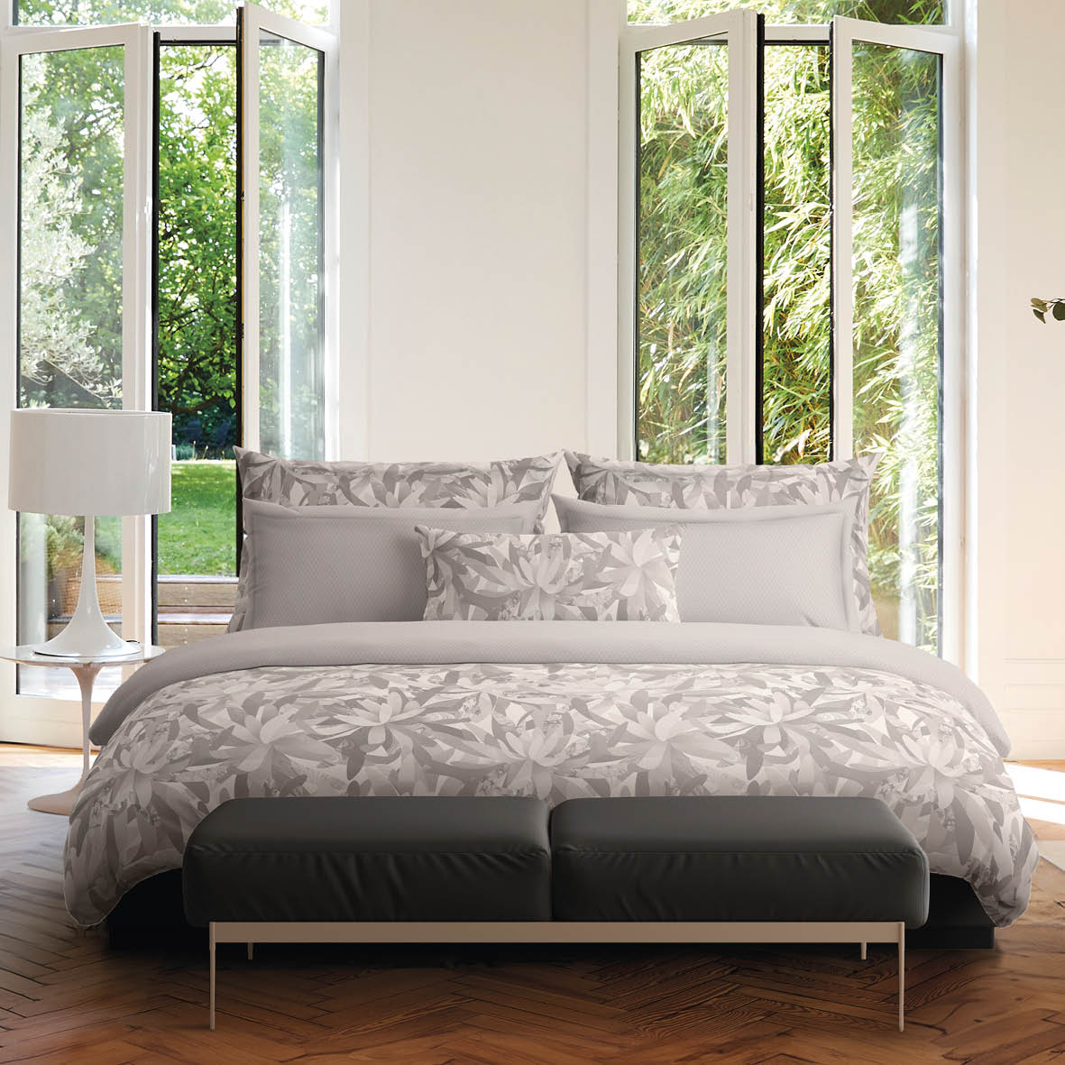 Drap plat satin de coton - Garden micro Beige - CXL by Christian Lacroix Maison