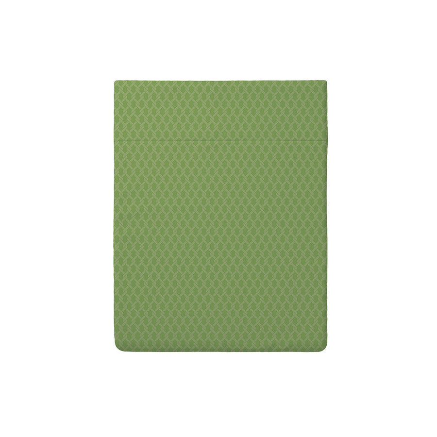 Flat sheet cotton satin - Garden Micro Green