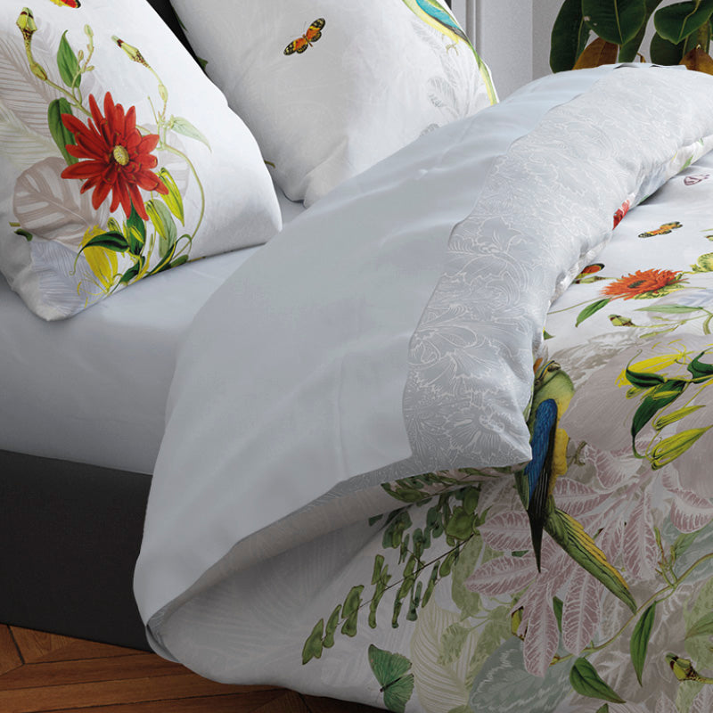 Drap plat satin de coton - Gris perle - CXL by Christian Lacroix Maison