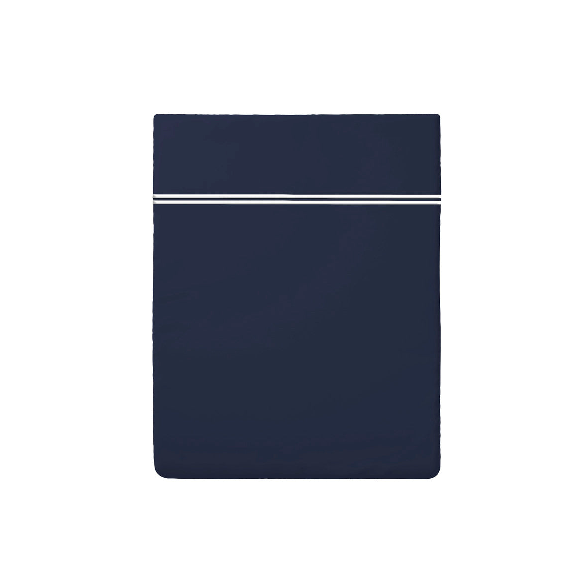 Drap plat satin de coton - Nîmes Blanc / Bleu foncé - CXL by Christian Lacroix Maison