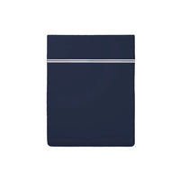 Drap plat satin de coton - Nîmes Blanc / Bleu foncé - CXL by Christian Lacroix Maison