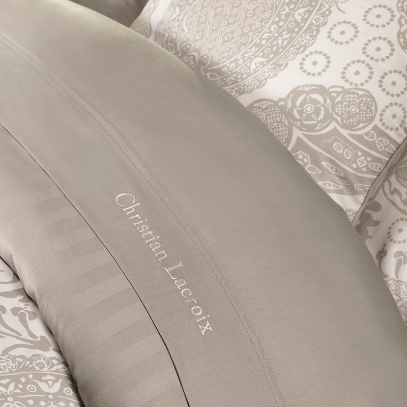Drap plat satin de coton - Taupe - CXL by Christian Lacroix Maison