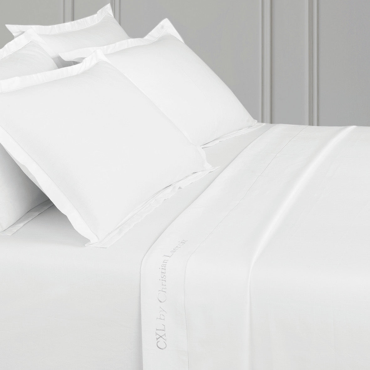 Drap plat satin de coton - Uni 1 baratta Blanc 01