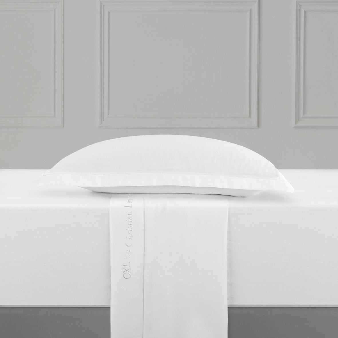 Drap plat satin de coton - Uni 1 baratta Blanc 01