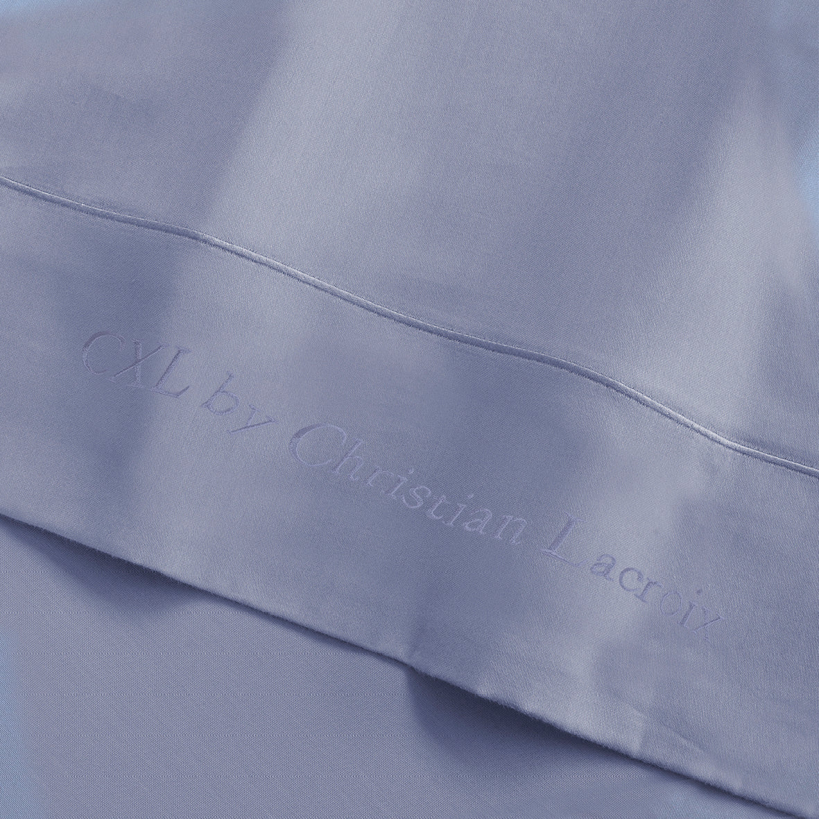 Drap plat satin de coton - Uni 1 baratta Bleu 02