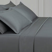 Drap plat satin de coton - Uni 1 baratta Gris 02