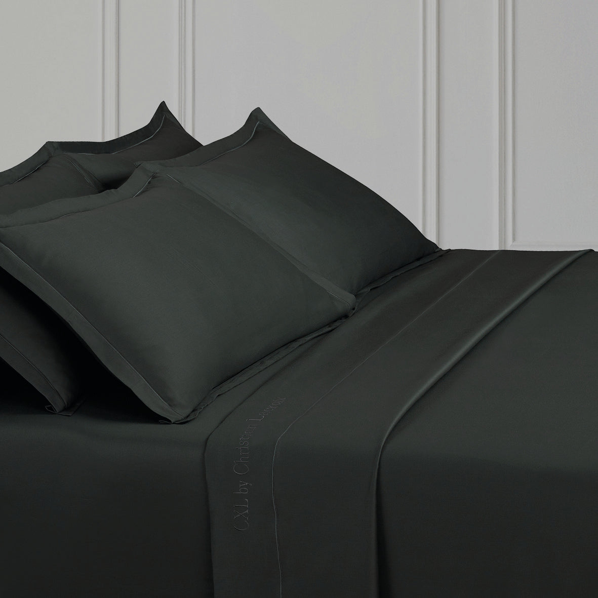 Drap plat satin de coton - Uni 1 baratta Gris 03