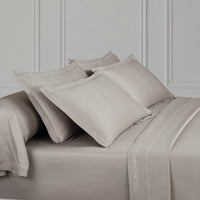 Drap plat satin de coton - Uni 1 baratta Taupe 01