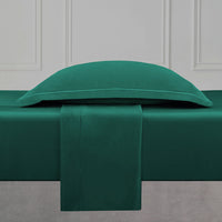 Drap plat satin de coton - Uni 1 baratta Vert 02