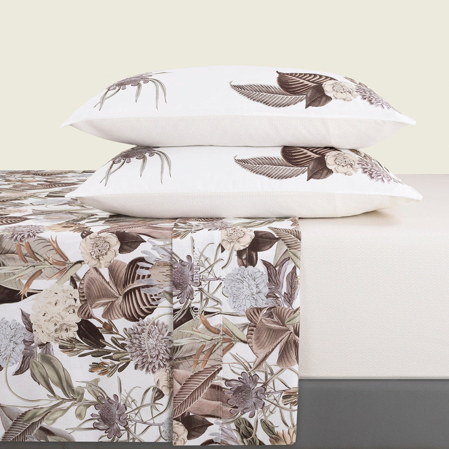 Bettwäscheset Baumwollsatin - Garden Taupe