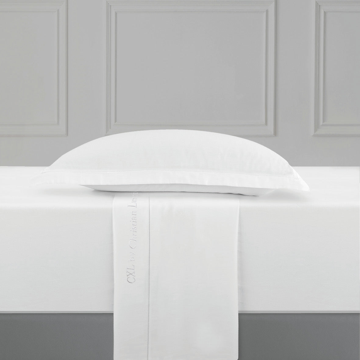 Ensemble de draps satin de coton - Uni 1 baratta Blanc 01