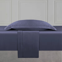 Ensemble de draps satin de coton - Uni 1 baratta Bleu 06