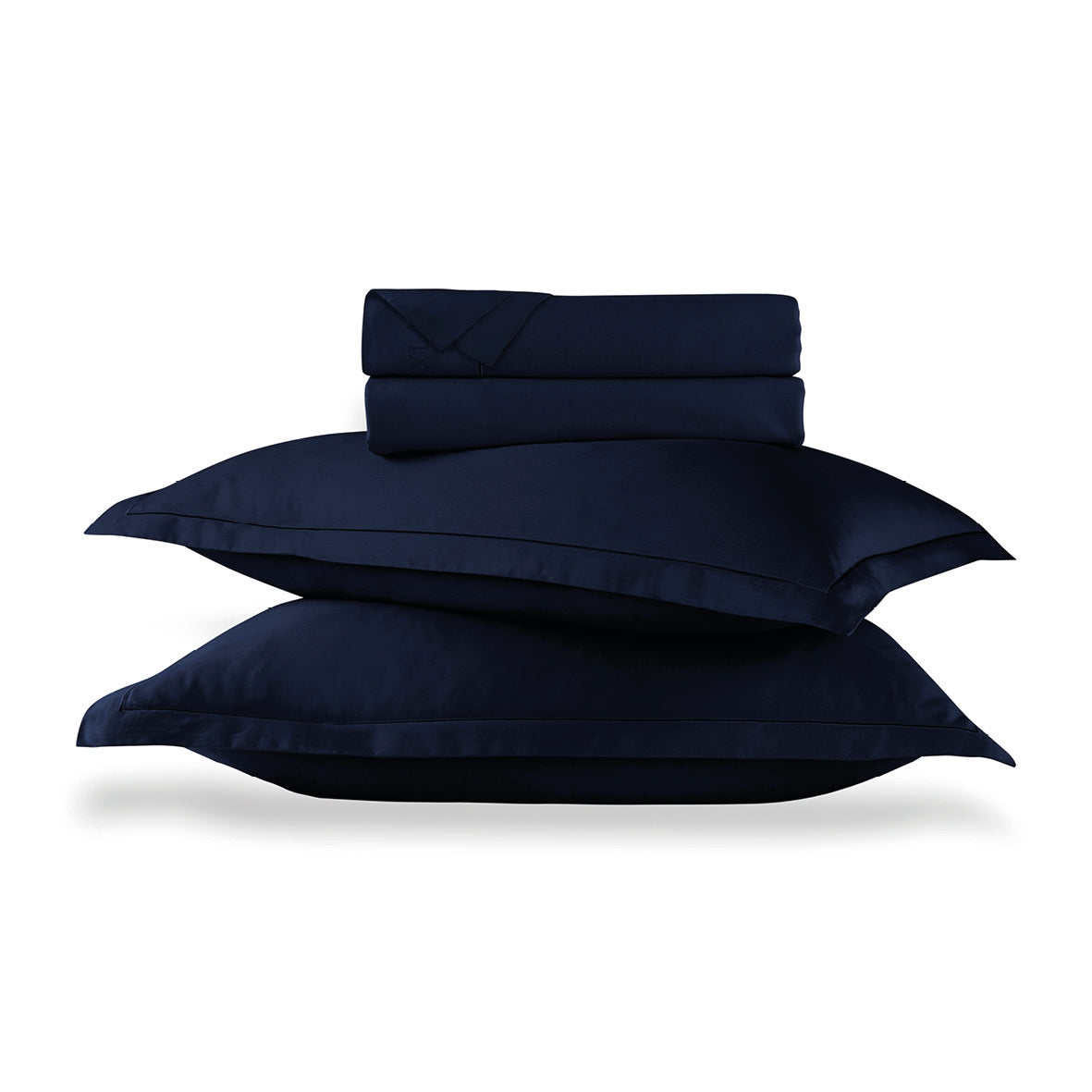Ensemble de draps satin de coton - Uni 1 baratta Bleu 11