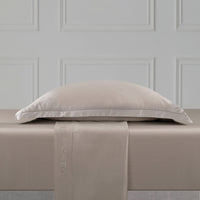 Ensemble de draps satin de coton - Uni 1 baratta Taupe 01