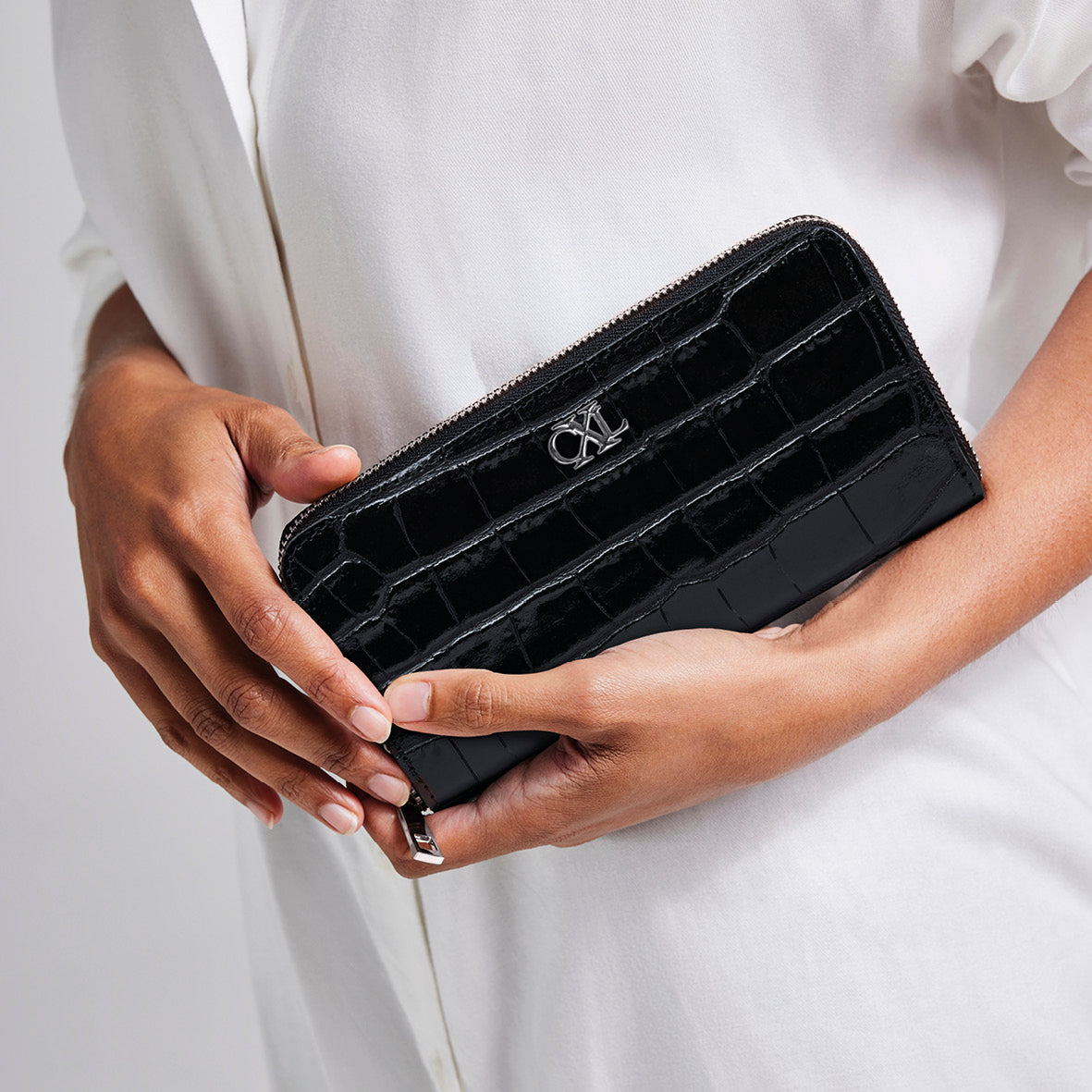 Grand portefeuille Concorde en cuir croco italien - CXL by Christian Lacroix Maison
