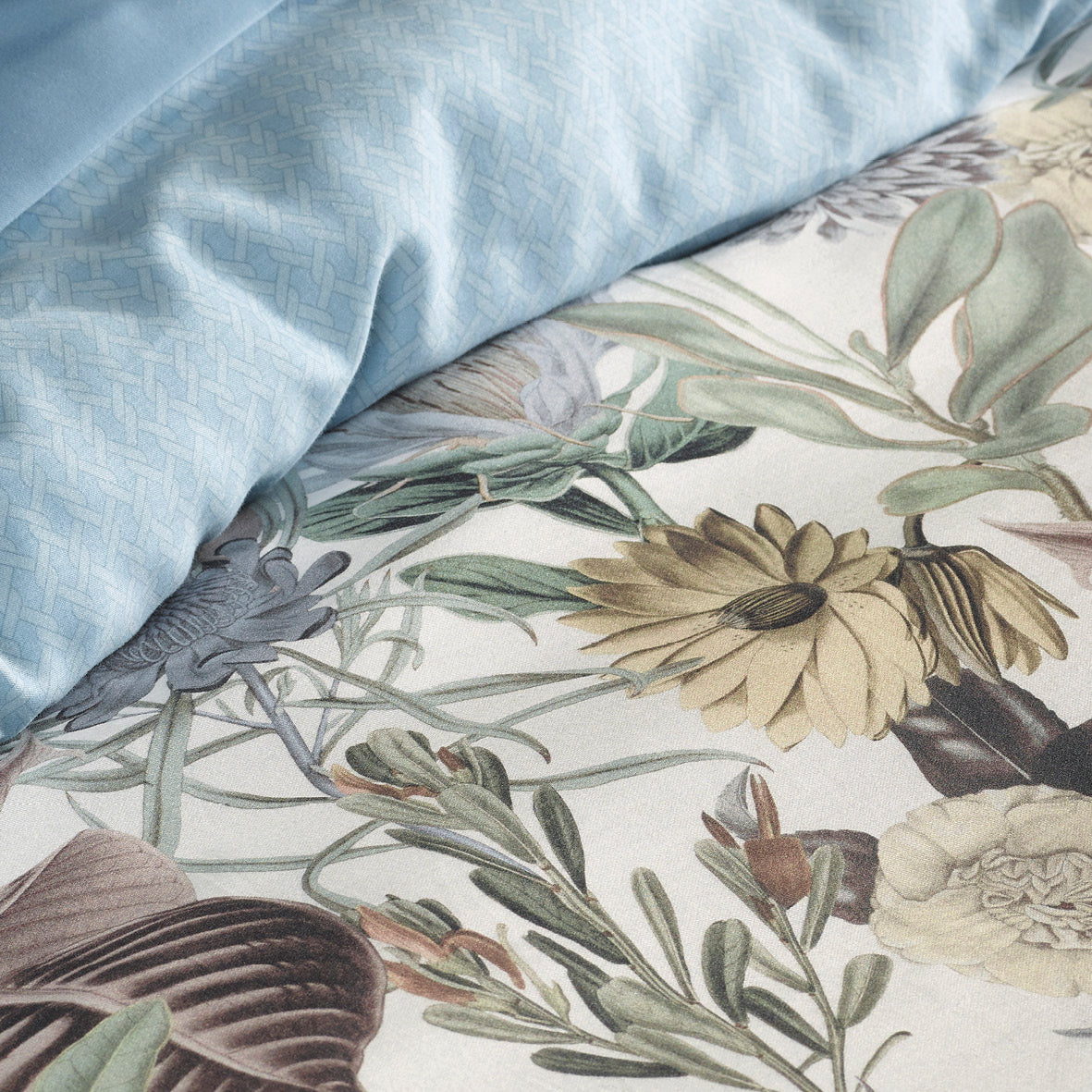 Housse de couette satin de coton - Garden bleu clair - CXL by Christian Lacroix Maison