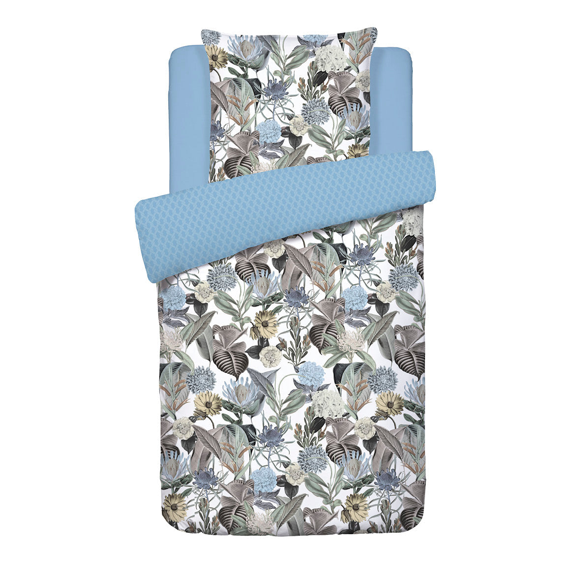 Housse de couette satin de coton - Garden bleu clair - CXL by Christian Lacroix Maison