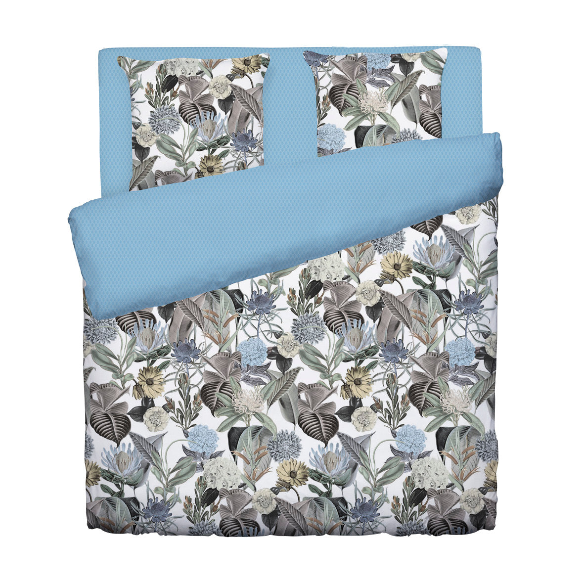 Housse de couette satin de coton - Garden bleu clair - CXL by Christian Lacroix Maison