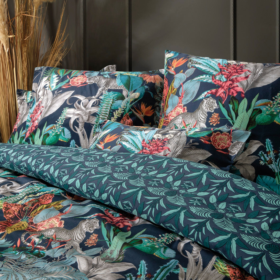 Housse de couette satin de coton - Zanzibar bleu - CXL by Christian Lacroix Maison