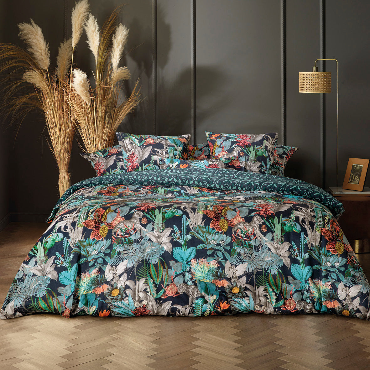 Housse de couette satin de coton - Zanzibar bleu - CXL by Christian Lacroix Maison